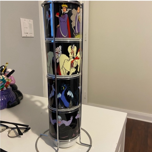 Disney Villains Coffee‎ Mug Complete Set of 4 - RARE! - Picture 1 of 4